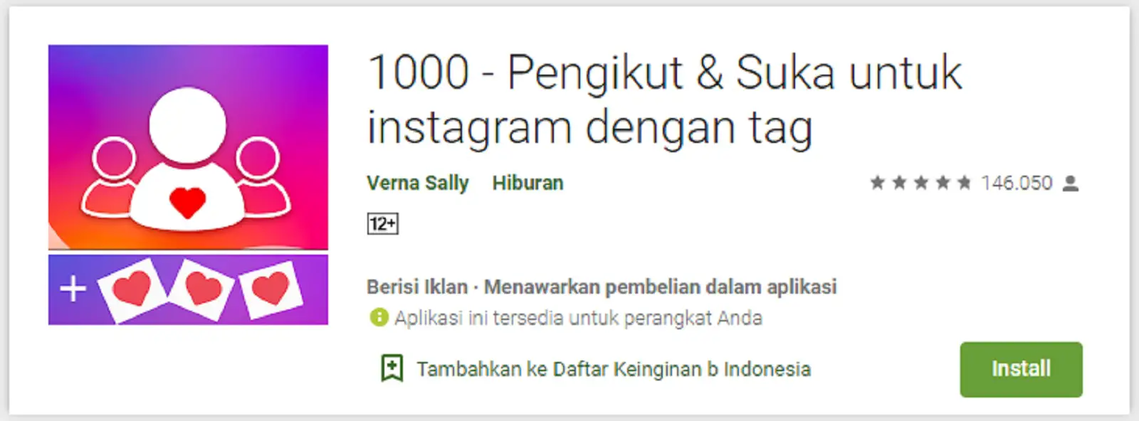 1000 - Aplikasi Penambah Followers Instagram