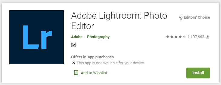Adobe Lightroom - Aplikasi Kamera Terbaik