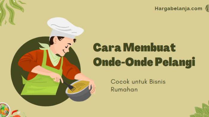 Cara Membuat Onde Onde Pelangi untuk Jualan