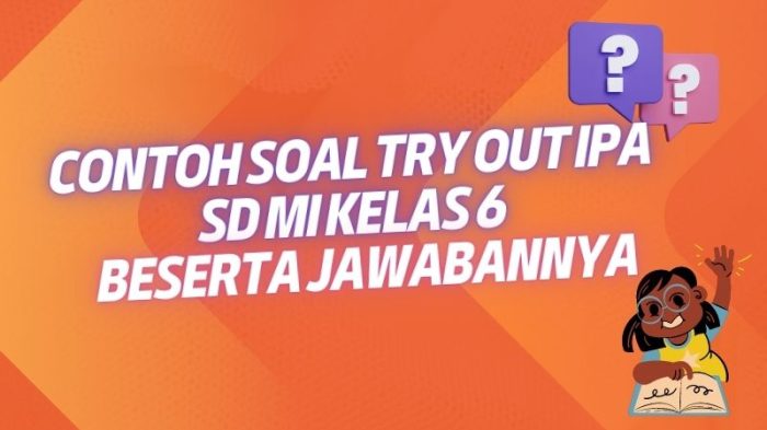 Contoh Soal Try Out IPA SD MI Kelas 6
