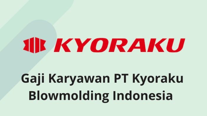 Gaji Karyawan PT Kyoraku Blowmolding Indonesia