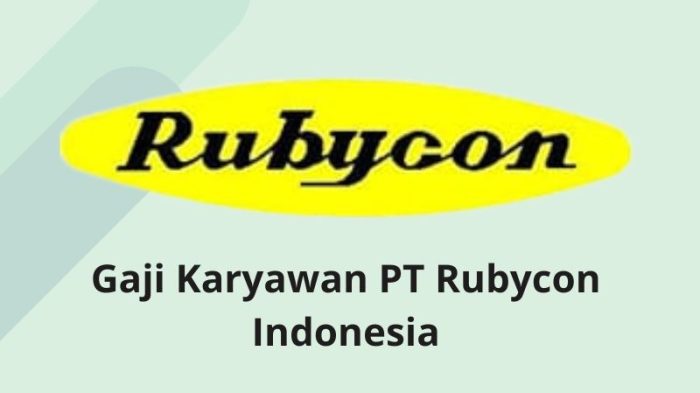 Gaji Karyawan PT Rubycon Indonesia