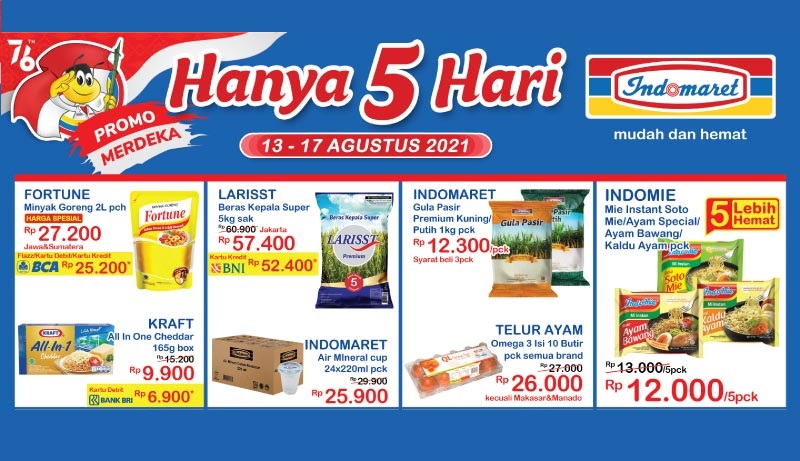 Hanya 5 Hari! Promo JSM Indomaret Merdeka 13-17 Agustus 2021