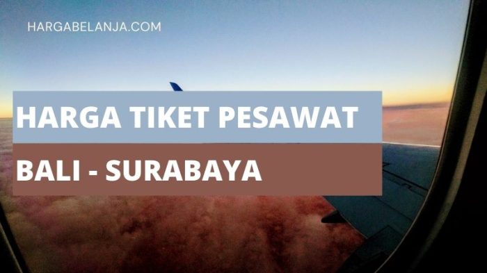 Harga Tiket Pesawat Bali Surabaya