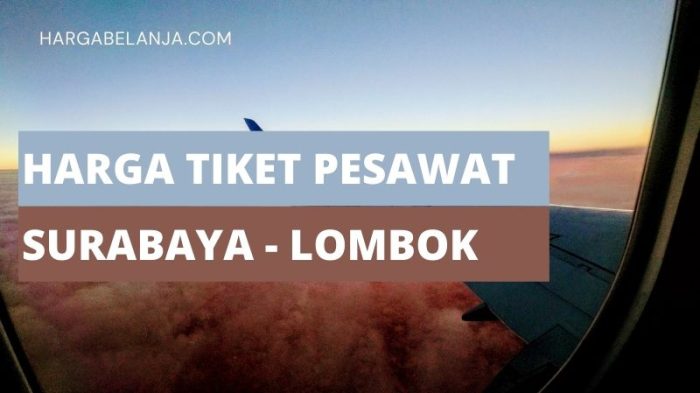 Harga Tiket Pesawat Surabaya Lombok