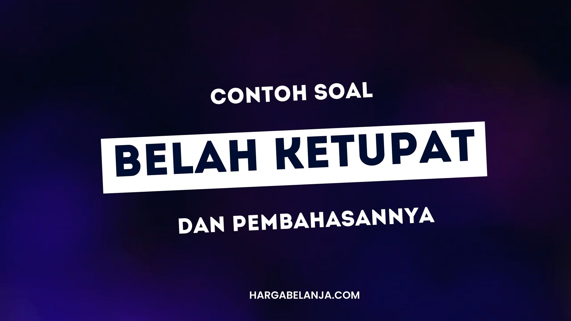 contoh soal belah ketupat