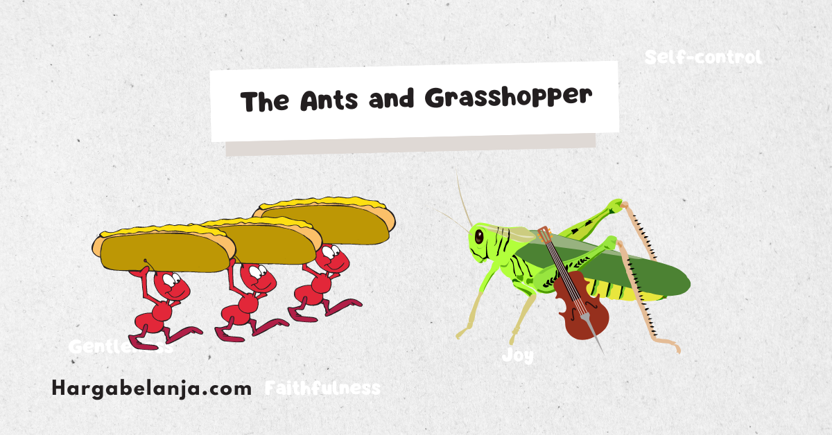 The Ants and Grasshopper salah satu contoh story telling bahasa inggris Hargabelanja.com