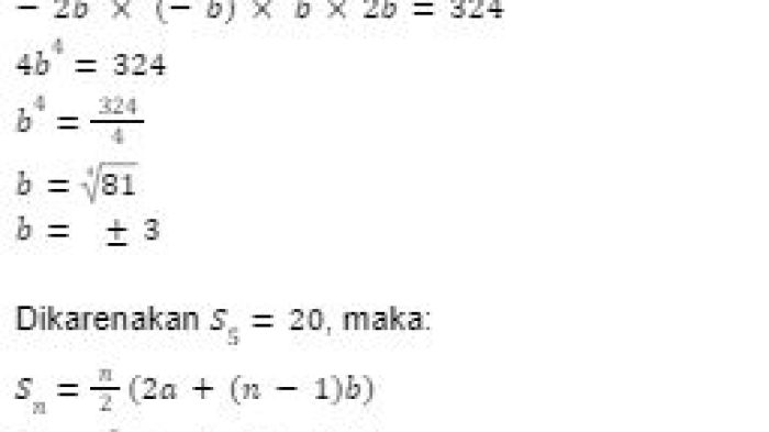 Jawaban contoh soal aritmatika HOTS