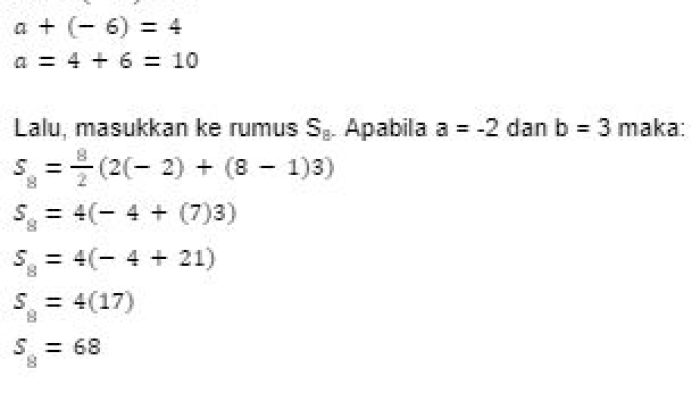 Jawaban contoh soal aritmatika HOTS