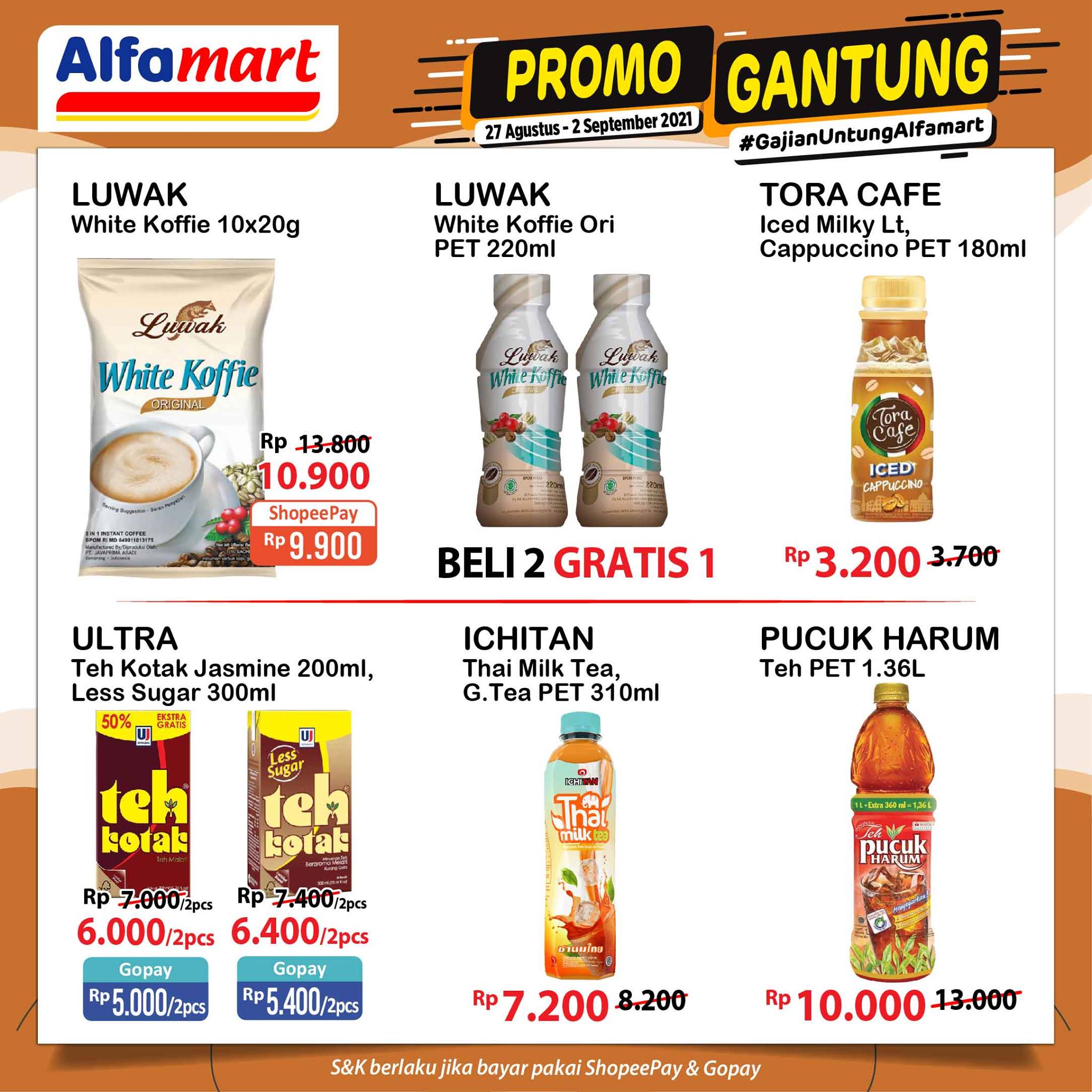 Promo Gantung Alfamart Periode 27 Agustus - 2 September 2021