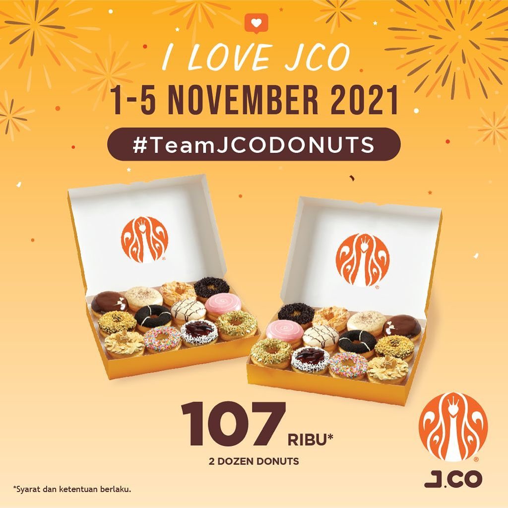 Promo JCO Paket ILoveJCO Terbaru 1-5 November 2021 Mulai 50 Ribuan