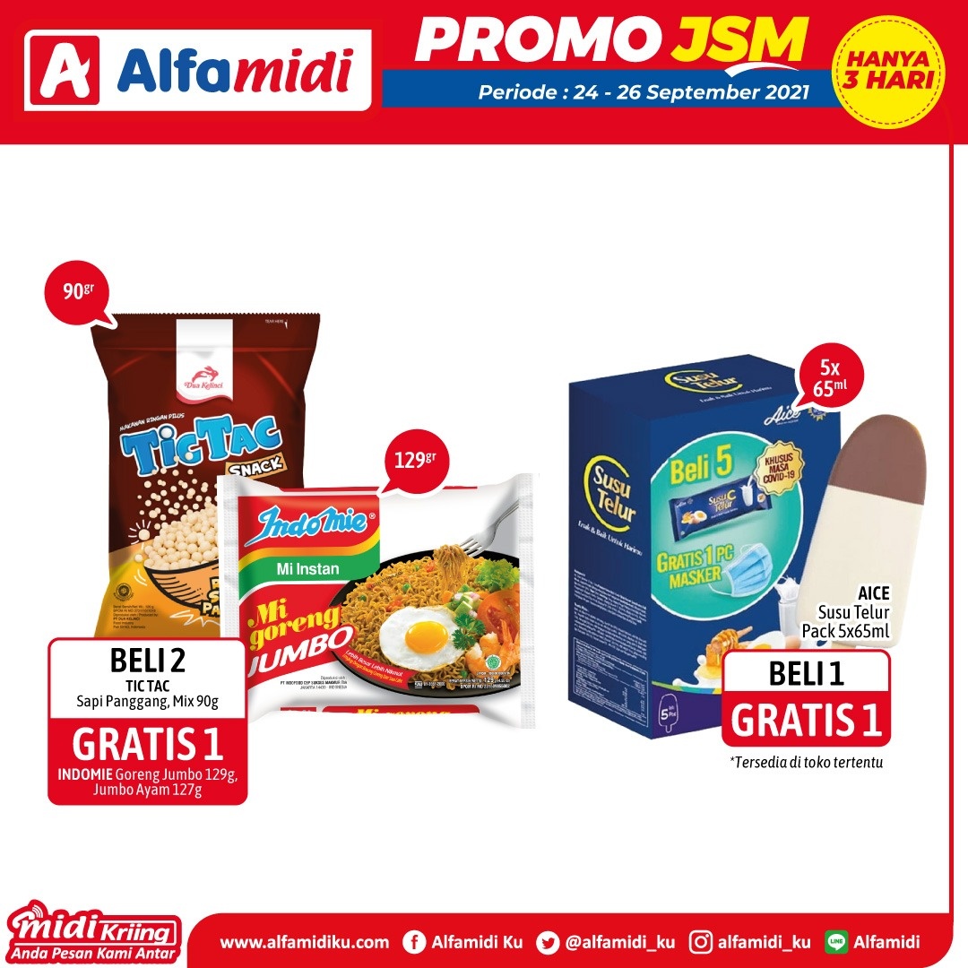 Katalog Promo JSM Alfamidi Hanya 3 Hari 24-26 September 2021 Terbaru