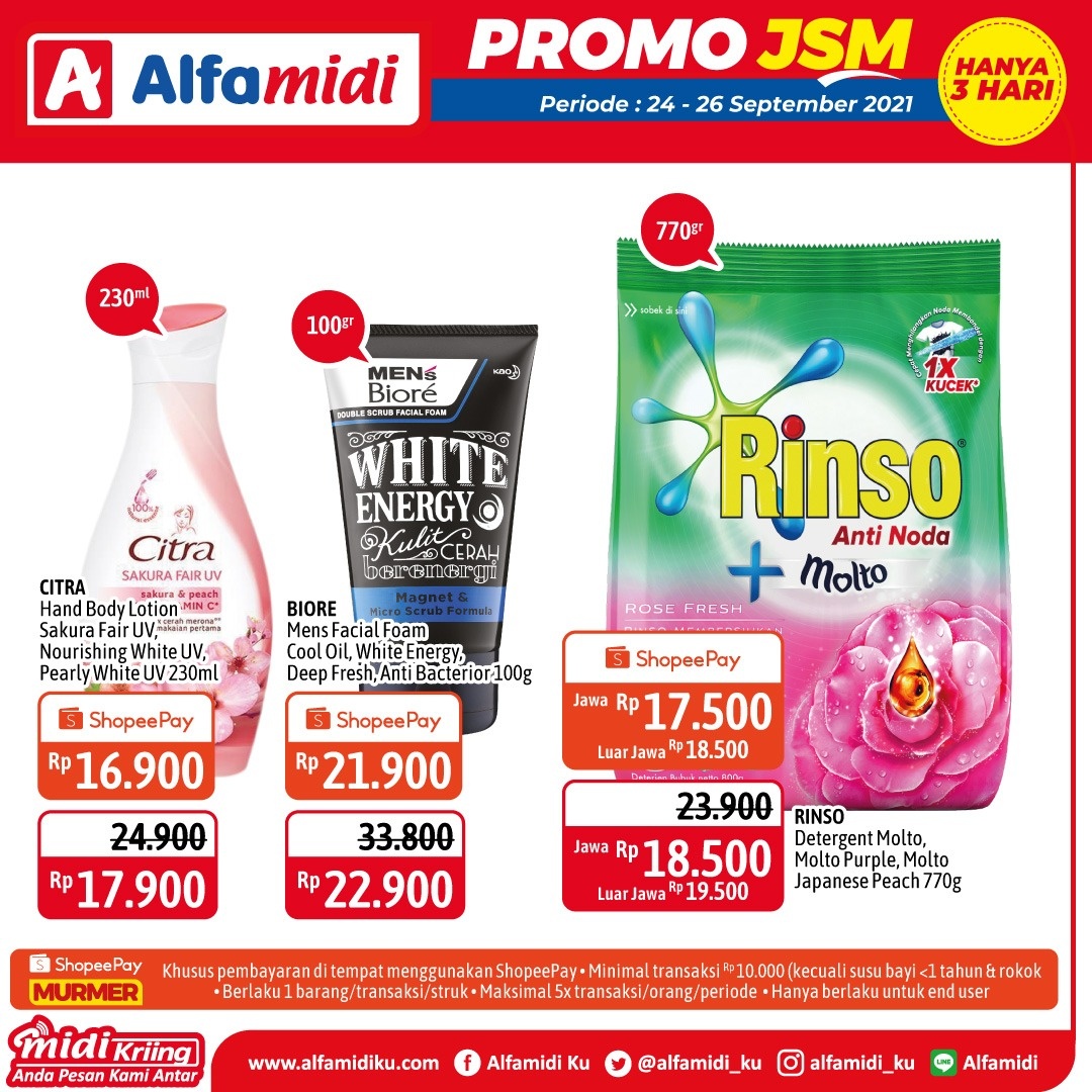 Katalog Promo JSM Alfamidi Hanya 3 Hari 24-26 September 2021 Terbaru