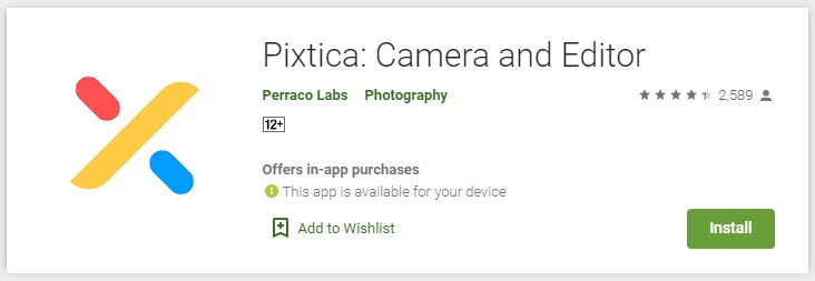 Pixtica - Camera and Editor