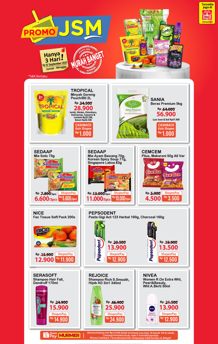 Promo JSM Alfamart 10 11 12 September 2021
