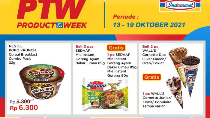 Katalog Promo PTW Indomaret Terbaru 13-19 Oktober 2021 Product of The Week