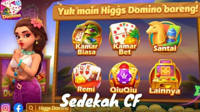 cara Sedekah CF Higgs Domino Island gratis terbaru