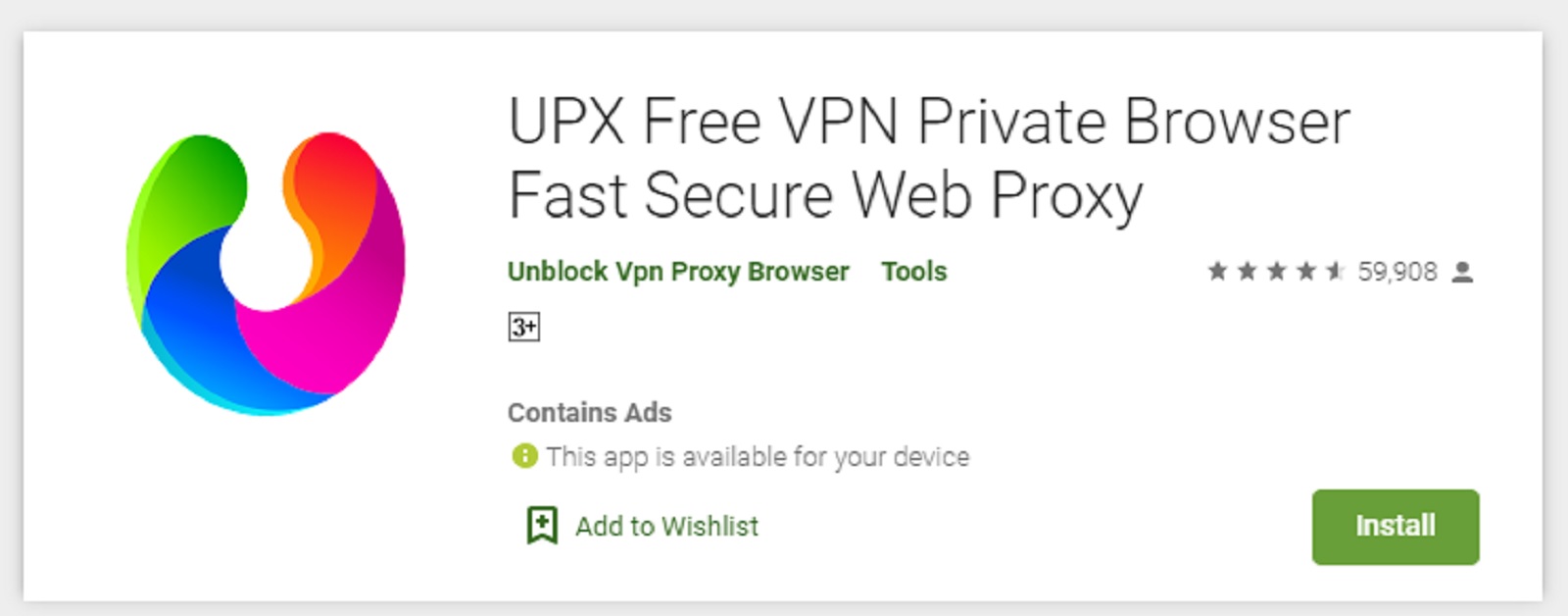 UPX Free VPN Private Browser Fast Secure Web Proxy