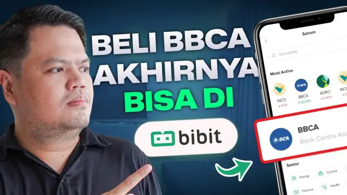 cara beli saham BCA di aplikasi Bibit