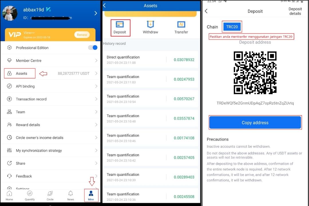 cara deposit royal q