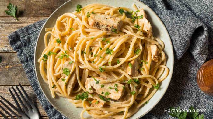 cara membuat Spaghetti Alfredo