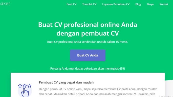 cara membuat resume dengan menggunakan cv maker