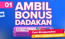 cara menggunakan bonus dadakan lazada