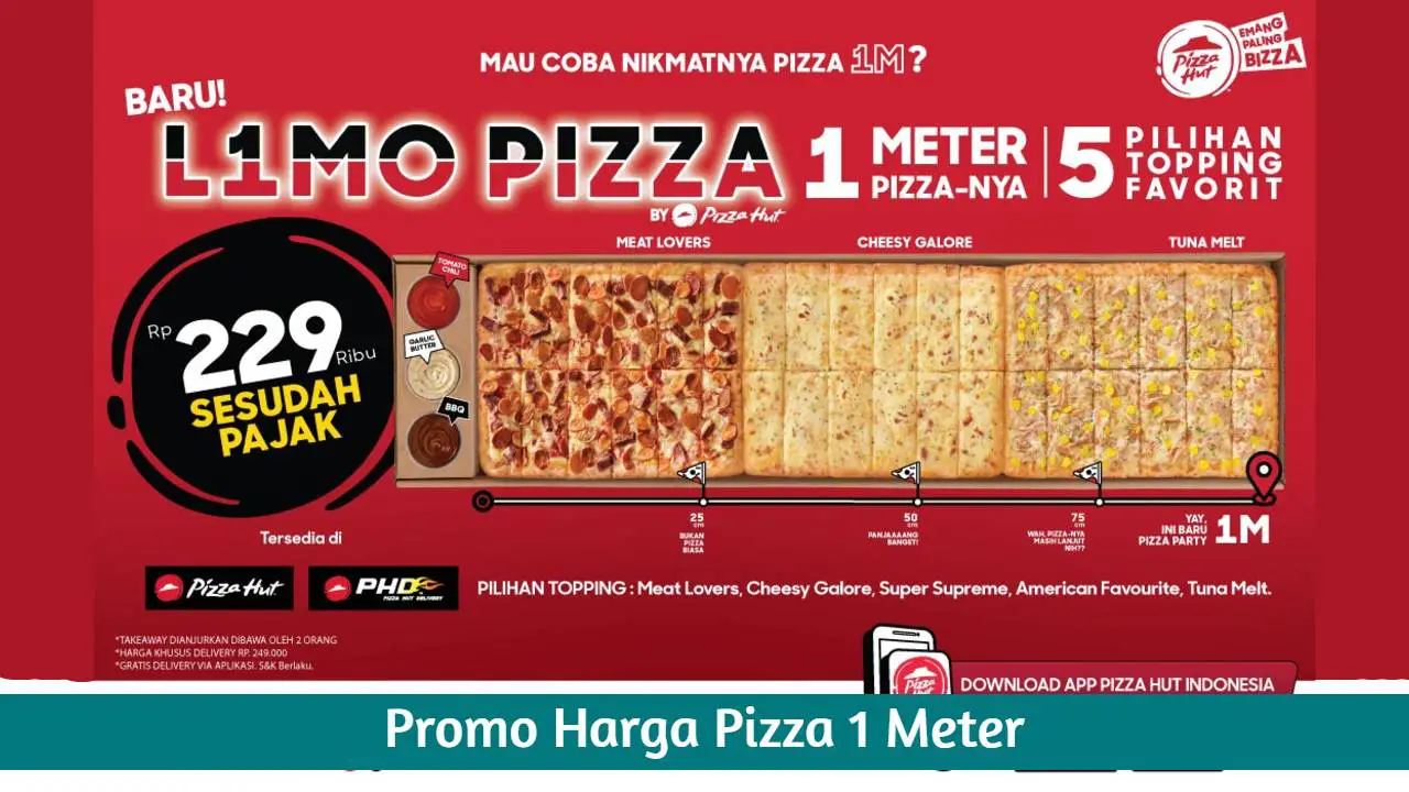 promo harga pizza 1 meter