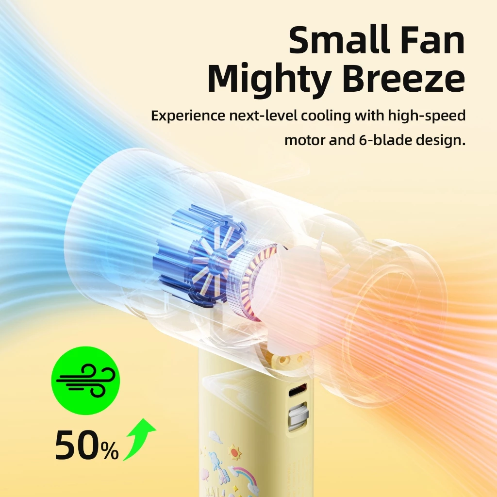[GOOJODOQ × nailoong] GFS001 kipas 100 Gear Wind High-speed Turbo kipas angin Digital Display kipas - foto 5