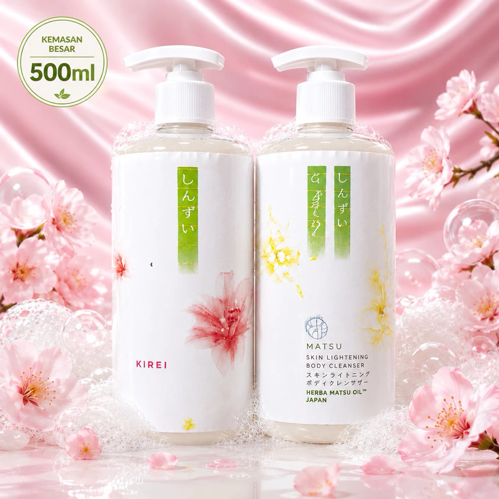 SABUN MANDI Cair Sinjuwi Body Wash Wangi Sakura Matsu Kirei Refill Repack Kemasan Besar 500ml Botol PUM