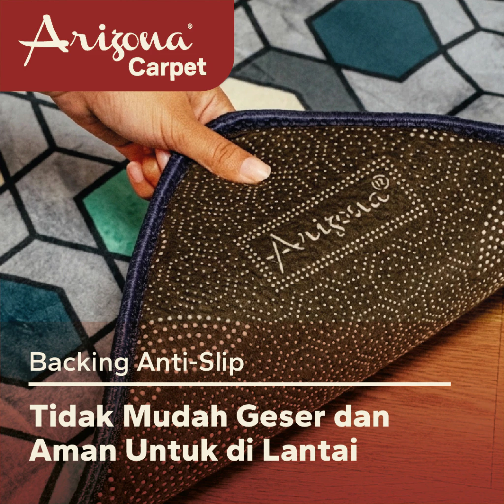 Sajadah Arizona Qubah Ukuran 60x110cm Busa Empuk Motif Minimalis Anti Slip - foto 6