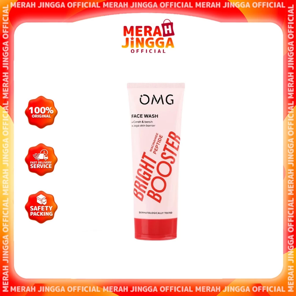 OMG Oh My Glow Bright Booster Face Wash 50ml & 100ml | Merah Jingga Official
