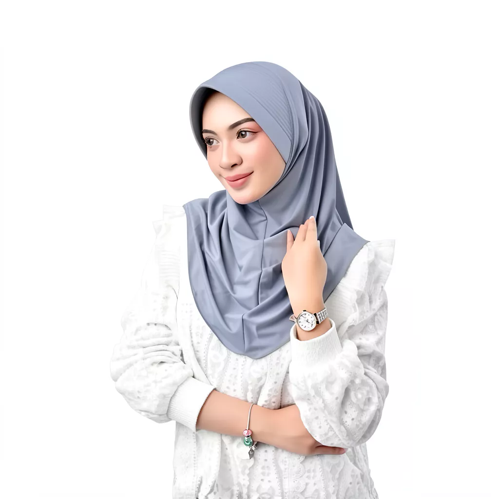 jilbab sport pet tebal / bergo sport pet tebal / jilbab instan / hijab bergo pet tebal - foto 5