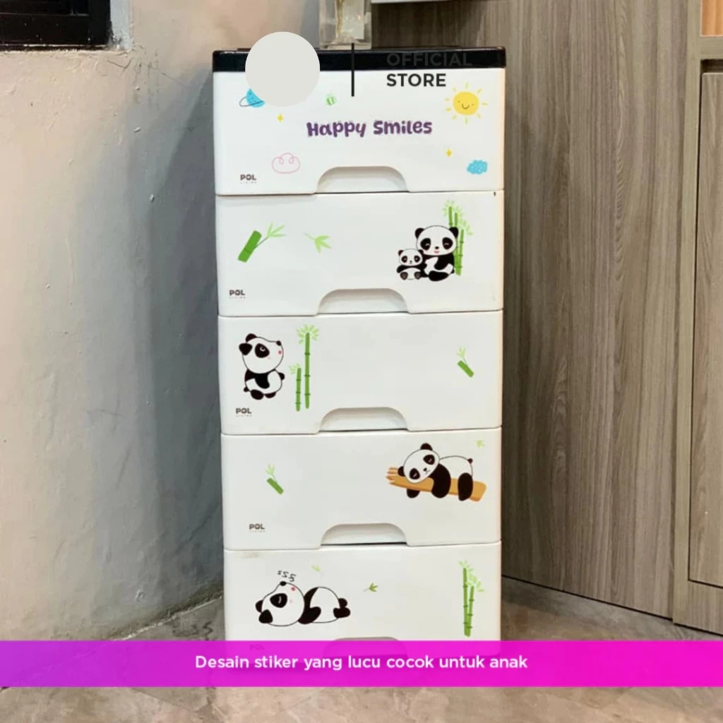 Lemari Mini Pakaian Anak Kartun 4-5 Susun Plastik PP - foto 6