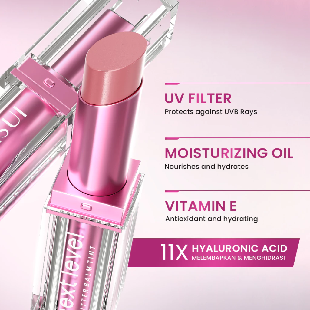 [BEST SELLER] Hanasui Next Level Butter Balm - Color Tinted Lip Balm Melembabkan & Mencerahkan Bibir Lightweight & Cover - foto 5