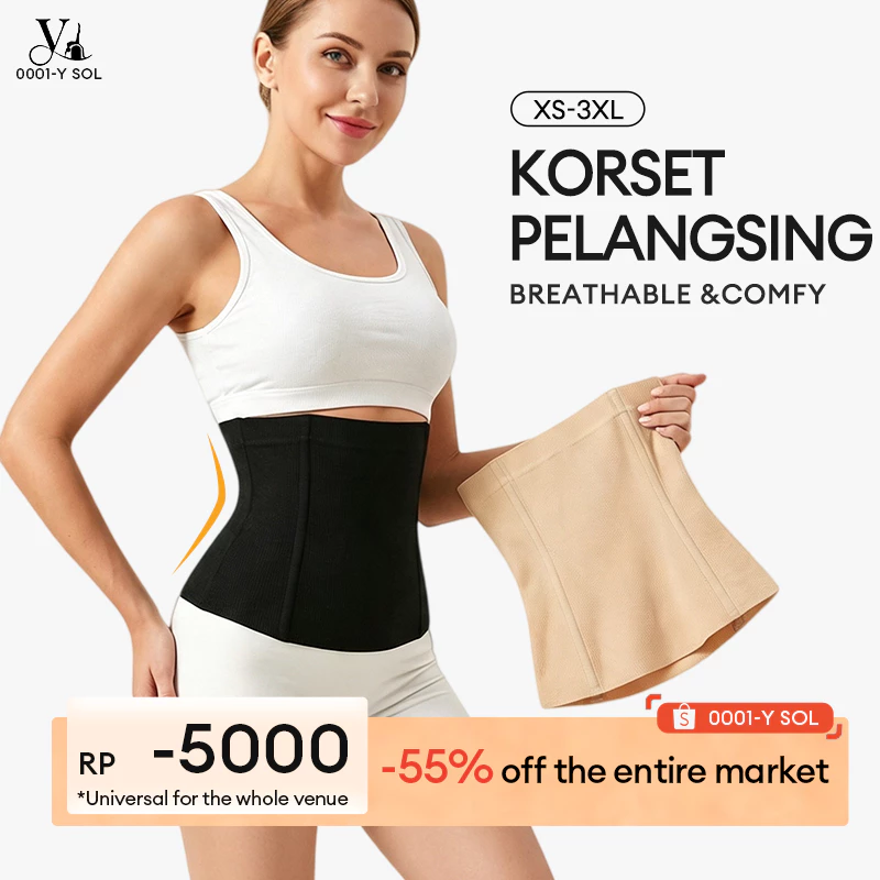 Korset Stagen Pengecil Perut Korset Pembentuk Tubuh Pelangsing Wanita Korset Pasca Melahiran Pelangsing Body Slimming 52