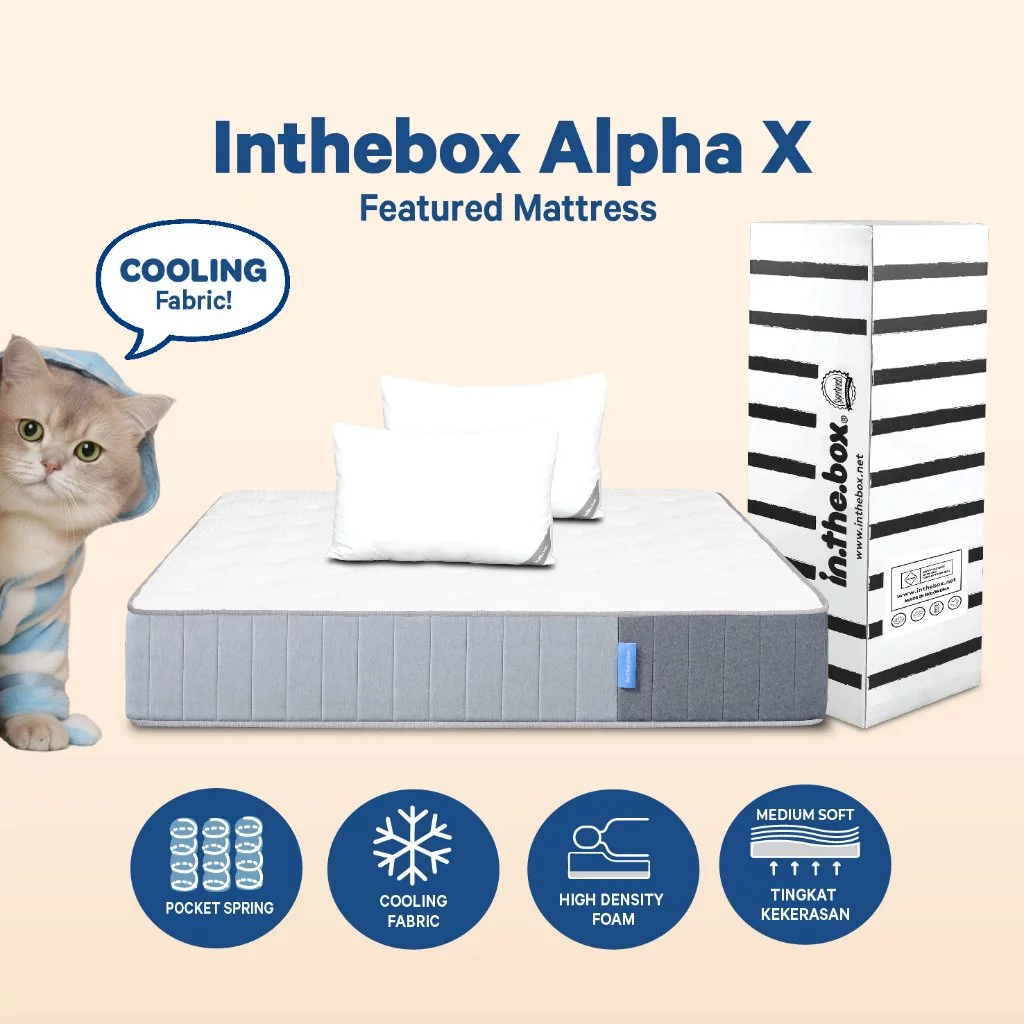 INTHEBOX ALPHA X - Kasur Springbed Pocket Spring Quilting Supersoft Tinggi 25 cm - FREE Bantal - Ukuran kasur 90x200, 10 - foto 5