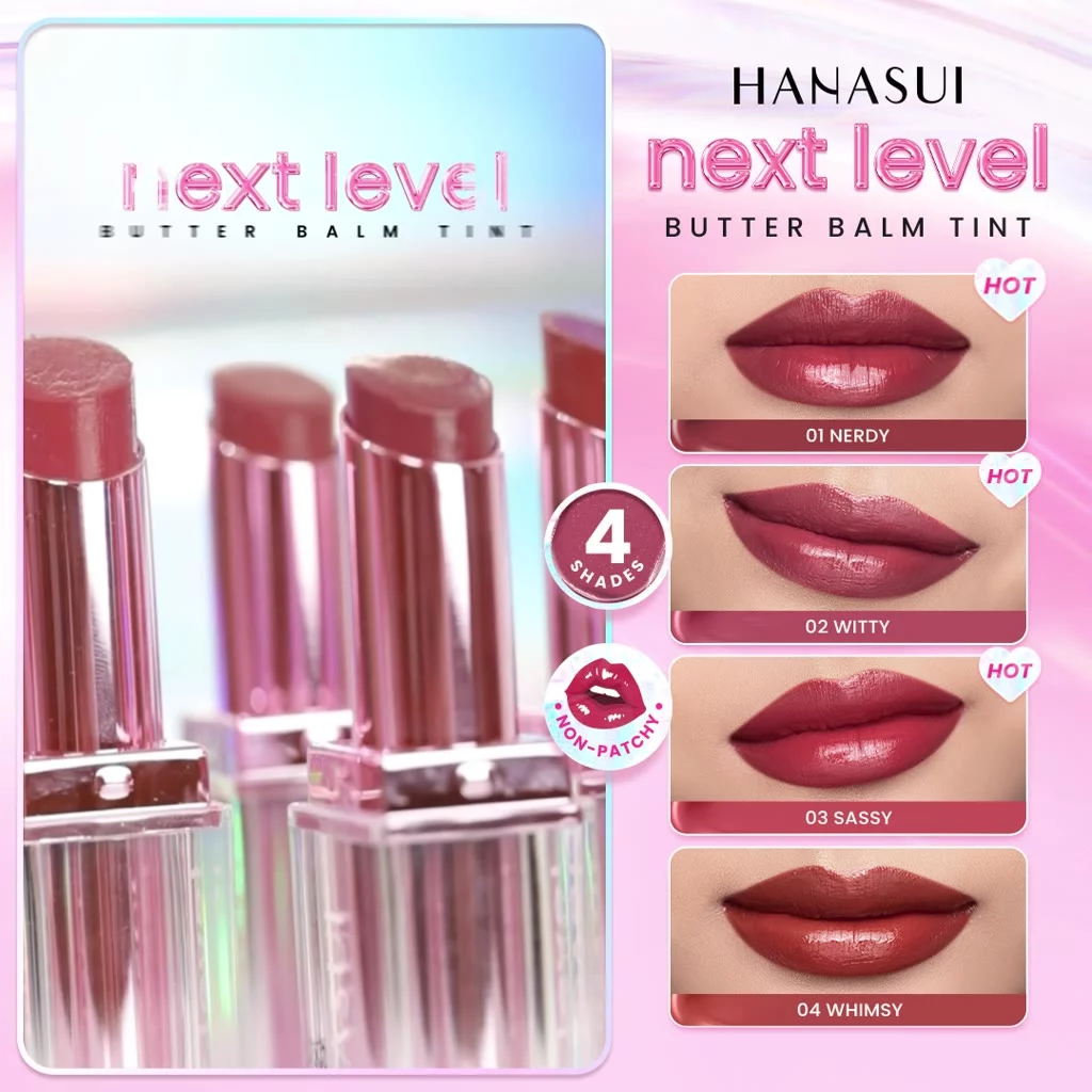 [BEST SELLER] Hanasui Next Level Butter Balm - Color Tinted Lip Balm Melembabkan & Mencerahkan Bibir Lightweight & Cover - foto 3