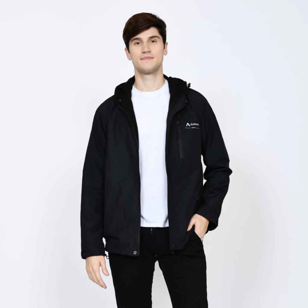 Armous Jaket Parasut Pria Windbreakers Outdoor Waterproof Bahan Taslan Premium - foto 6