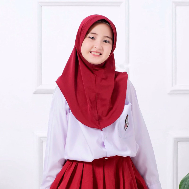 Hijab Anak Sekolah SD-SMP-SMA //Hijab instan sport Olahraga Pinguin Jersey Premium - foto 5