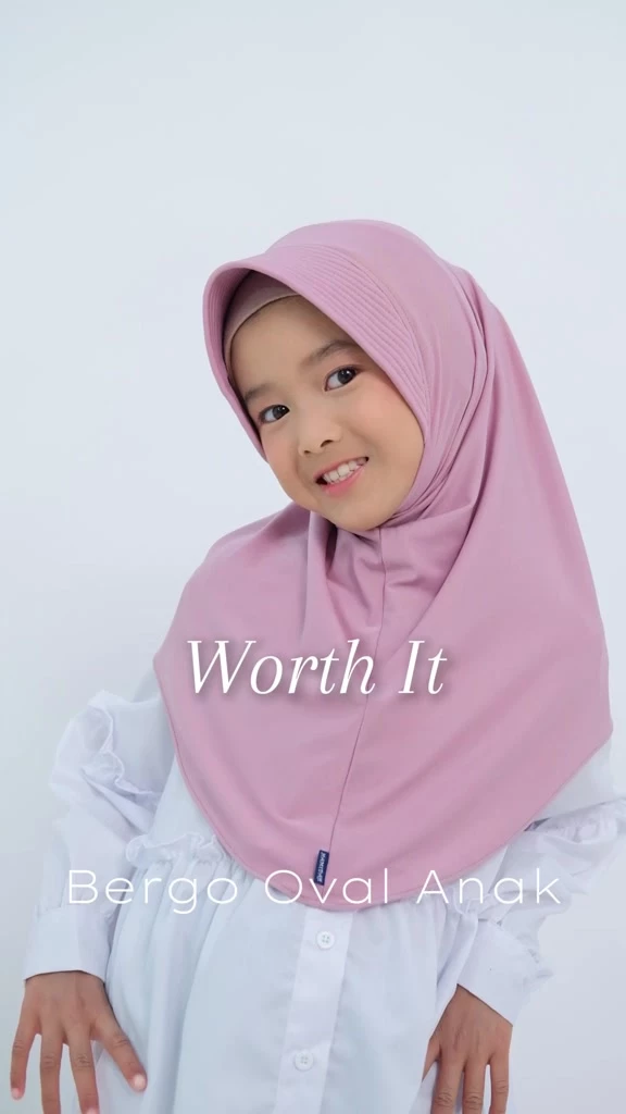 HIJAB BERGO INSTAN OVAL ANAK HAMIDAH PREMIUM ALL SIZE - foto 3